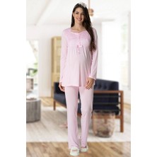 Alec Lingerie Mecit 5414 Pembe Lohusa Pjama Takımı