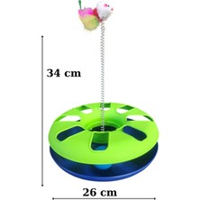 Lilya Petshop Çıngırak Toplu Yaylı Kedi Oyuncağı – 34 × 26 cm