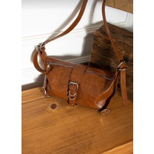 Özüm Takı Çanta Kadın Büyük Boy A Kalite Taba Omuz ve Kol Çantası