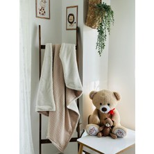 Fulya Tuhafiye Ftbabycollection Kışlık Welsoft Iç Yüzeyli Örgü Pike Bebek Battaniyesi 100X110 cm