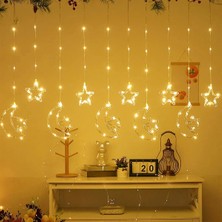Starseven Ay Yıldız Perde LED 10 Saçaklı