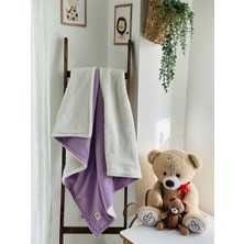 Fulya Tuhafiye Ftbabycollection Kışlık Welsoft (Polar) Iç Yüzeyli Örgü Pike Bebek Battaniyesi 100X110 cm