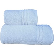 Erteks Havlu Seti 1 Ad 70 x 140 Banyo 1 Ad 50 x 100 El Havlusu Gramajlı Açık Gri