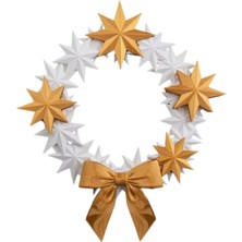 Depozee Eco Lounge Altın Yıldız Kapı Süsü 21 cm – Yılbaşı Yeni Yıl Dekorasyon