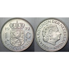 Banknoting Hollanda 1 Gulden 1972 Kraliçe Julıana.