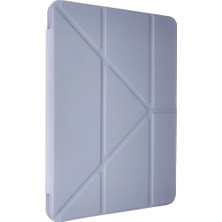 Buğz Samsung Galaxy Tab A9 Plus Kılıf Kalemlikli Mars Tablet Kılıfı - Lila