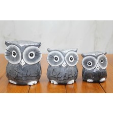 Starseven Ahşap 3'lü Baykuş Seti Model 2