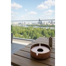 Rotanev Büyük Kapaklı Altın Renk Küllük Gold Renk Çok Kullanışlı Metal Küllük, Ağır Küllük Gold