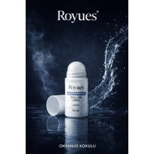 Royues Ter Kokusu Önleyici Roll On Antiperspirant Beyazlatıcı 48 Saat Etkili Unisex Okyanus Koku 50ML