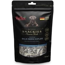 SanalAMCA Store Reflex Morina Balığı Derisi Küpleri Köpek Ödül Maması 130 gr