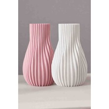 Hanart Modern Dekoratif Vazo Beyaz 20 cm