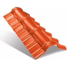 Pvc Kiremit Mahya, Kırmızı, 60X104 Cm, 2.5 mm (1 PAKET=0,624 M2)