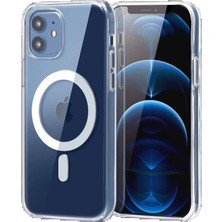 Apple iPhone 12 Combo Sert Şeffaf Magsafe Kapak - Şeffaf KAYALI27-U7387I2