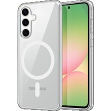 Samsung Galaxy A35 5g Combo Sert Şeffaf Magsafe Kapak - Şeffaf KAYALI27-U7387I2
