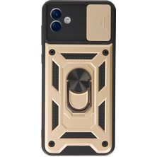 Buğz Samsung Galaxy A04 Kılıf Pars Lens Yüzüklü Silikon - Gold