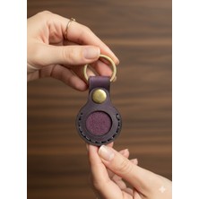 Erebor Goods Hakiki Crazy Deri  Apple AirTag Koruma Kılıf Anahtarlar, Çantalar, Bagaj ve Evcil Hayvan Tasması için