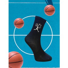 Stella Tasarım Kişiye Özel Siyah Isim Veya Harf Nakışlı Hediyelik Yılbaşı, Damat, Gelin, Anneler ve Sevgililer Günü, Takım Logolu Çorap