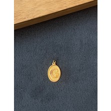 Aida Jewelss 14 Ayar Altın Kolye Ucu G Harfi Altın Kolye Ucu  Harfli Altın Kolye Ucu