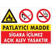 Patlayıcı Madde Uyarı Levhası 25X35 KOD:786