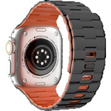 Apple Watch Ultra 49MM Wowen Kordon - Siyah-Turuncu STEPLYA-48387