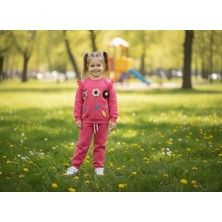 ruhaay Kız Çocuk Nakış Çiçek Detaylı Uzun Kollu Mevsimlik Alt Üst Takım