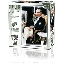 Aymir Ticaret 20060 Kahve Içen Atatürk 500 Parça Puzzle -Ks Puzzle