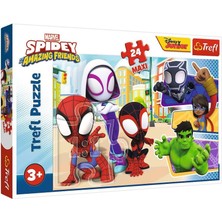 NW NessiWorld PUZZLE-14348 Maxi Spidey And His 24 Parça Çocuk Puzzle -Vardem