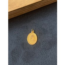 Aida Jewelss 14 Ayar Altın Kolye Ucu A Harfi Altın Kolye Ucu  Harfli Altın Kolye Ucu