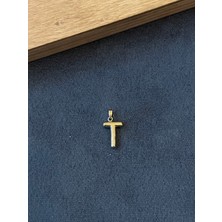 Aida Jewelss 14 Ayar Altın Kolye Ucu Balon Modeli T Harfli Altın Kolye Ucu
