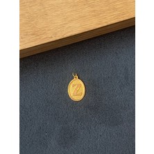 Aida Jewelss 14 Ayar Altın Kolye Ucu Z Harfi Altın Kolye Ucu  Harfli Altın Kolye Ucu