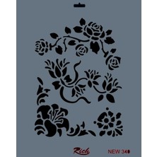 Rich New Seri N-340 Stencil 35X25 cm