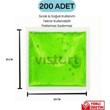 Vistart Sıcak Soğuk Jel Kompres Torbası – Yeniden Kullanılabilir Buz Torbası, Isıtılabilir Jel Ped, Kas ve Eklem, Spor Yaralanmaları, Ateş ve Şişlik Için Yeşil 200 Adet