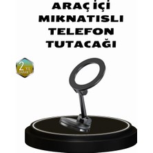 Tuncel Store 360° Dönebilen Katlanır Manyetik Araç Telefon Tutucu – Magsafe Uyumlu, Kompakt ve Şık Tasarım