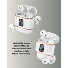 Tuncel Store Kulakiçi Bluetooth Kulaklık V5.3 – 4’lü Set, Dijital Ekranlı, Gürültü Engelleme