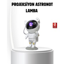 Tuncel Store Bluetooth Müzikli Astronot Projeksiyon Lambası Yıldız ve Ay Efektli
