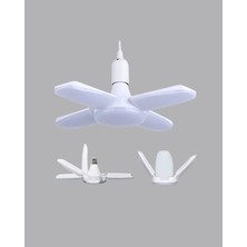 Tuncel Store Tasarruflu Pervane LED Ampül 4 Kollu 60 Watt Geniş Alan Aydınlatma