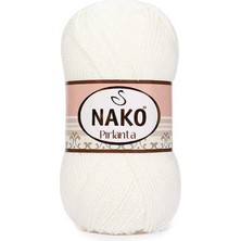 Nako Pırlanta (5 Adet) 208 Beyaz Renk El Örgü Ipliği
