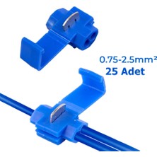 Otohousse Hızlı Kablo Ekleme Aparatı Konnektör Klips Klemens Mavi 25 Adet