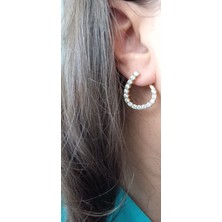 Xuping Jewelry  Asimetrik Zirkon Taşlı Küpe