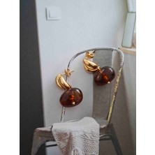 Pames Aksesuar Kahve Çekirdeği Çelik Küpe