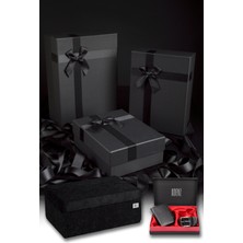 Adenz Damat Bohça Seti 3'lü Kutu / Damat Sandığı / Kutulu Kemer Cüzdan Seti