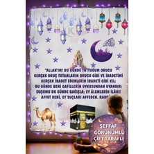 Kt Grup Şeffaf Görünümlü Çift Taraflı Ramazan Ayı Hoşgeldin Ramazan Kaligrafik Cam Duvar Süsleri Mega Boy Sticker Seti