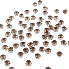 Serhat Aksesuar ve El İşçiliği Gümüş Kasalı Epoksi Dikme Kahve Beyoğlu Taşı SS40 - 7 Mmm (50 Adet)