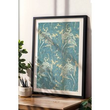 William Morris Lodden Desenli Çerçeveli Tablo Viktorya Serisi Şık Vintage Duvar Sanatı Tasarım