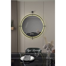 Aga Konsept LED Li Simirna Ayna Siyah 50*60 Cm, 60*70 Cm, 75*85 cm Dekoratif Duvar Salon Banyo Makyaj Aynası