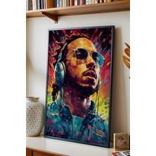 Michael Schumacher Efsanevi F1 Portresi Çerçeveli Tablo - Lüks Modern Formula 1 Duvar Dekoru