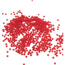 Serhat Aksesuar ve El İşçiliği Kırmızı 4 mm Basık Akrilik Boncuk Aksesuar Takı Malzeme (25 Gr)