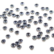 Serhat Aksesuar ve El İşçiliği Gümüş Kasalı Epoksi Dikme Füme Beyoğlu Taşı SS40 - 7 Mmm (50 Adet)