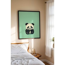 Sevimli Yavru Panda Portresi Çerçeveli Tablo - Bebek ve Çocuk Odası Modern Hayvan Duvar Dekoru