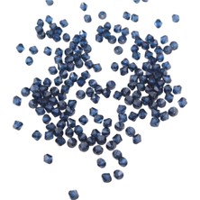 Serhat Aksesuar ve El İşçiliği Piramit Akrilik 6 mm Lacivert Boncuk Aksesuar Takı Malzeme (25 Gr)